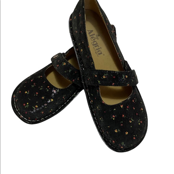 Alegria Shoes - Alegria leather floral Mary Jane shoes